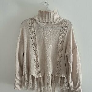 12th Tribe Cream Turtleneck Sweater